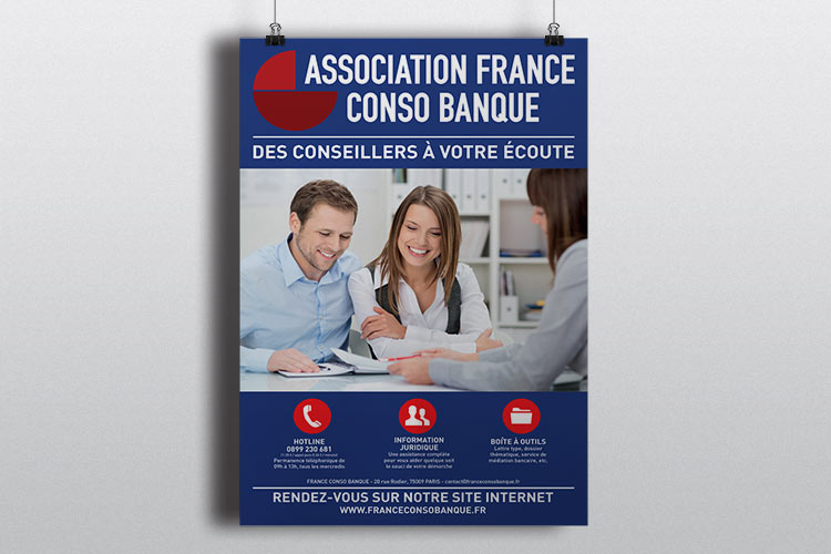 Réalisation d'une affiche pour l'association France Conso Banque