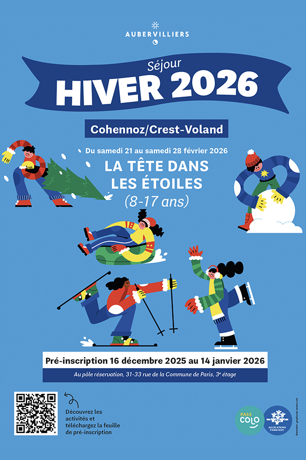 Affiche hiver mairie d'Aubervilliers