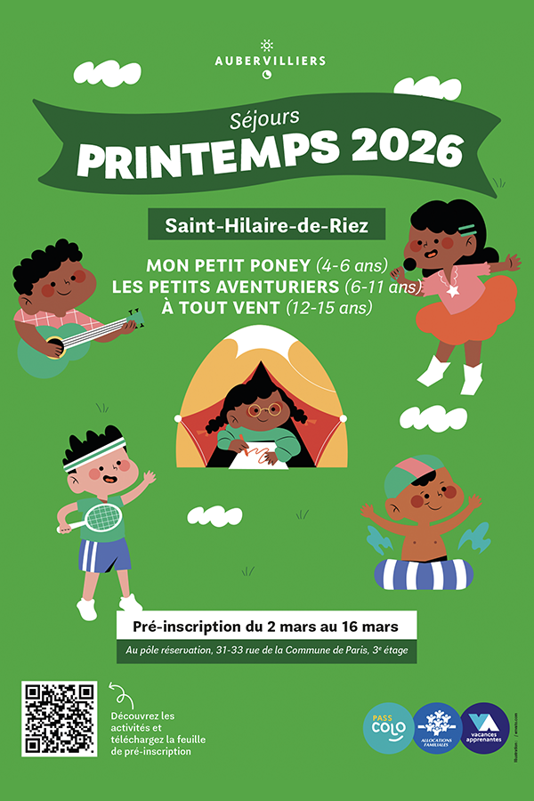 Affiche printemps mairie d'Aubervilliers