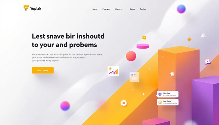 Création graphique pour un site web, montrant une mise en page moderne.