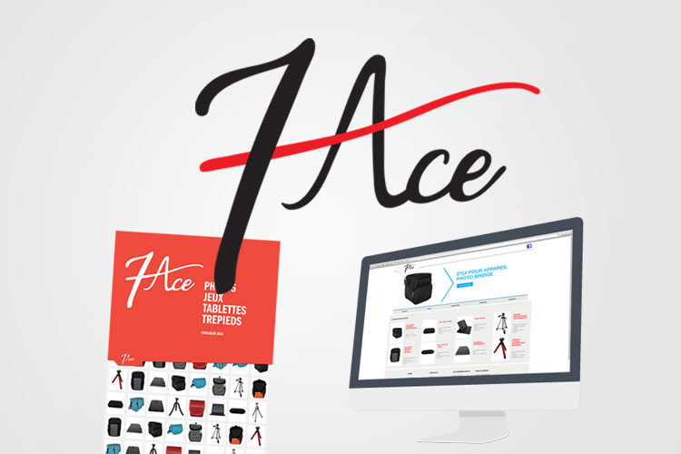Création logo, catalogue et site internet pour la marque 7ace