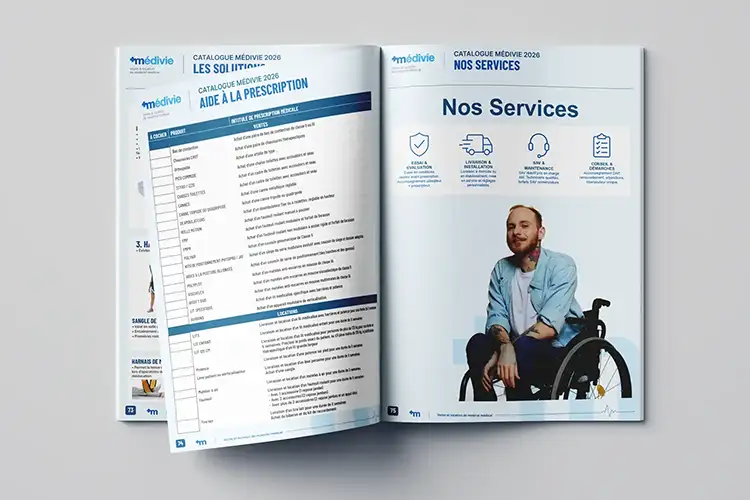 Réalisation catalogue médical Médivie