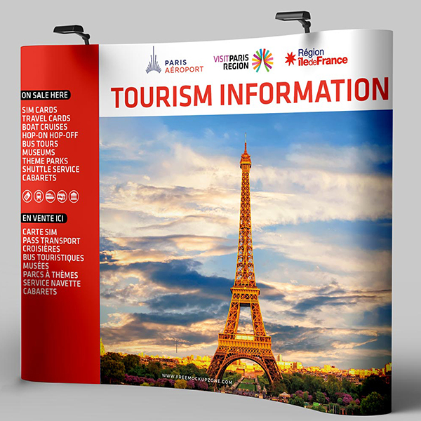 Création stand d’accueil pour l'office du tourisme de Paris