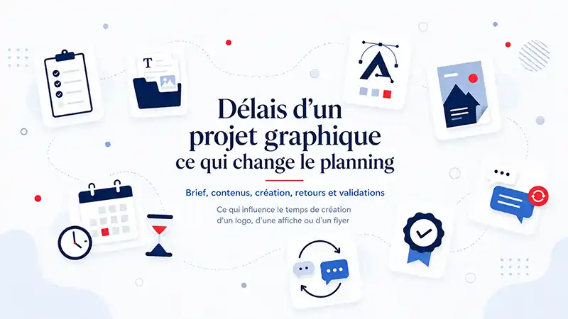Illustration des délais d’un projet graphique avec un graphiste freelance
