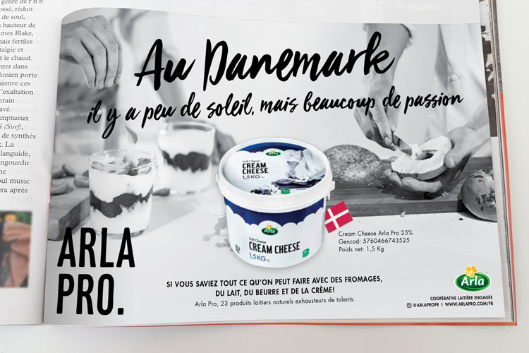 Encart pub Arla Foods - Graphiste Paris - Mathieu Orenge