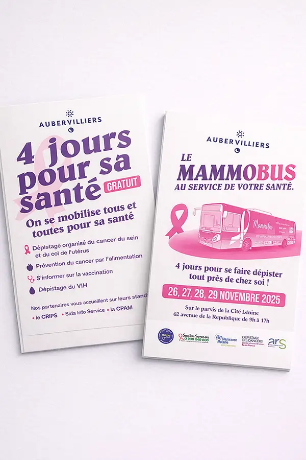 Création d’un flyer pour la mairie d'Aubervilliers'
