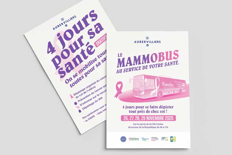 Flyer Mammobus - Graphiste Paris - Mathieu Orenge