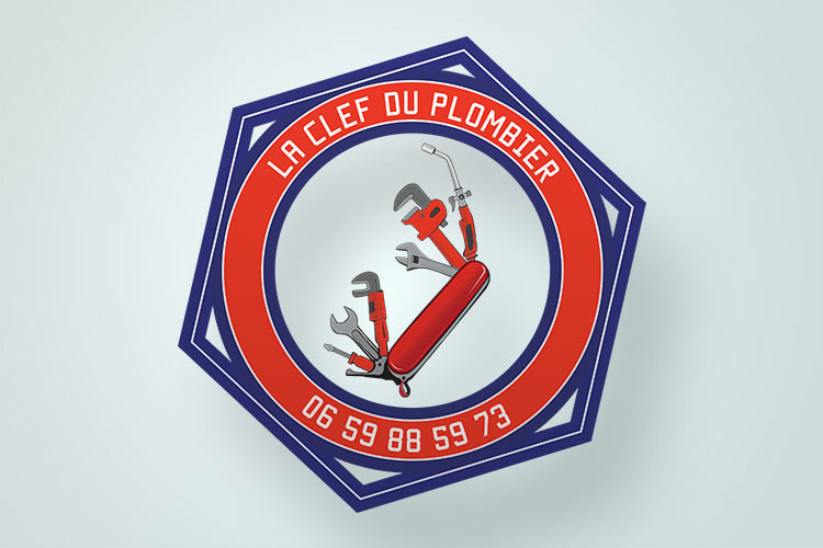 Création d'un logo pour La Clef du Plombier