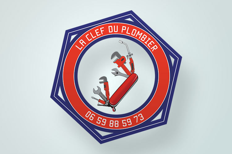 Réalisation d'un logo pour la clef du plombier