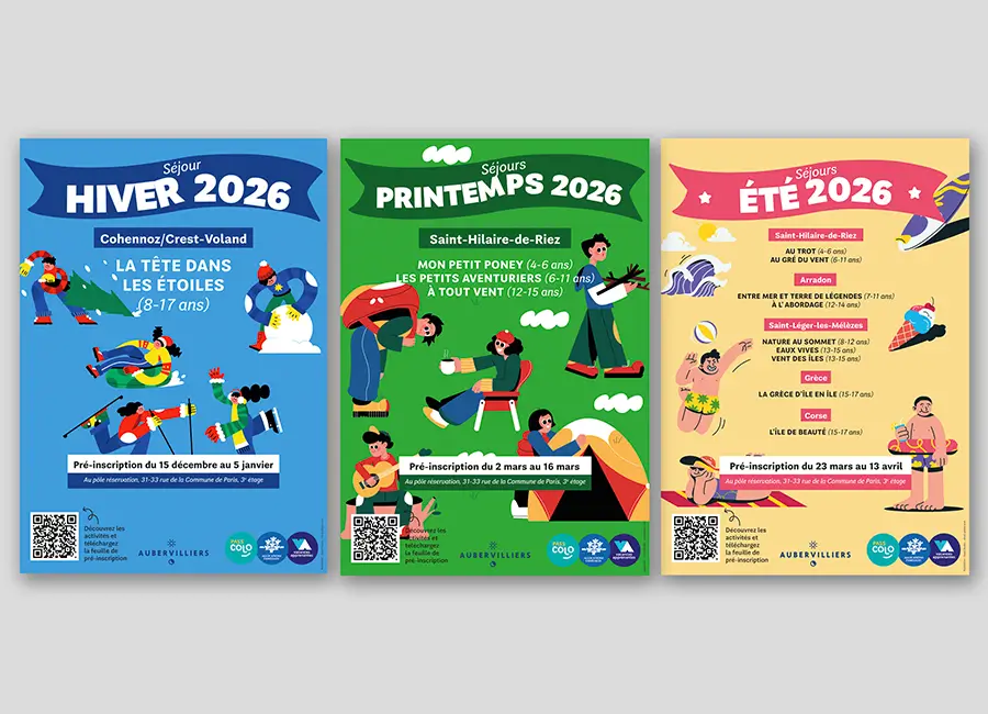 Affiche mairie Aubervilliers, Seine-Saint-Denis