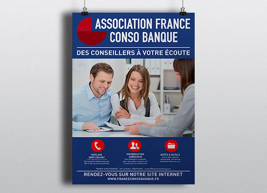 Conception d’une affiche – Association France Conso Banque