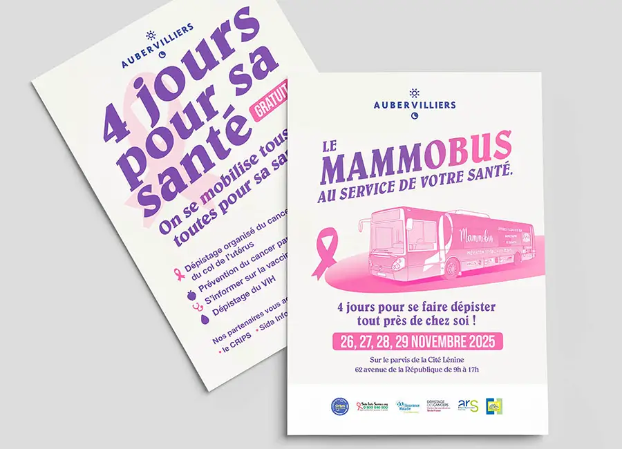 Création flyer Paris – Réalisation d’un flyer pour Aubervilliers