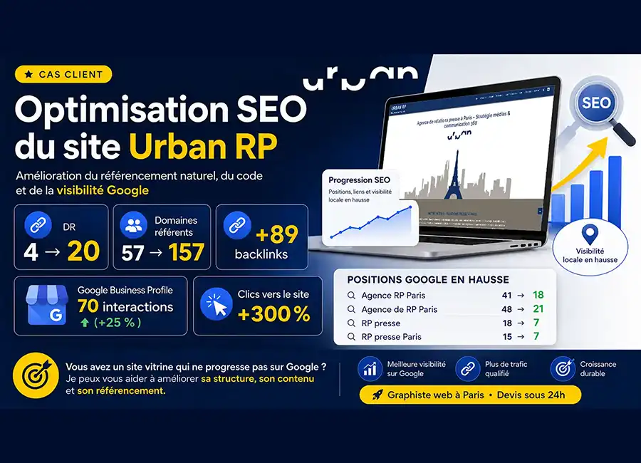 Optimisation SEO du site Urban RP par un graphiste web à Paris