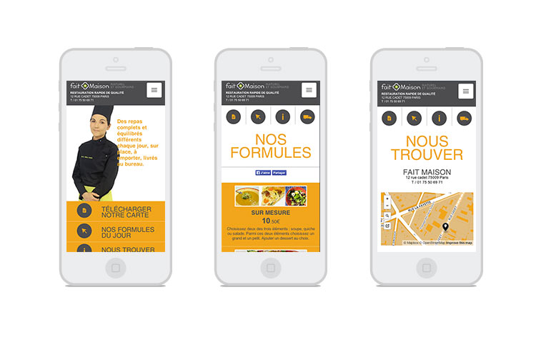 Conception d'un site internet responsive pour le restaurant Fait Maison